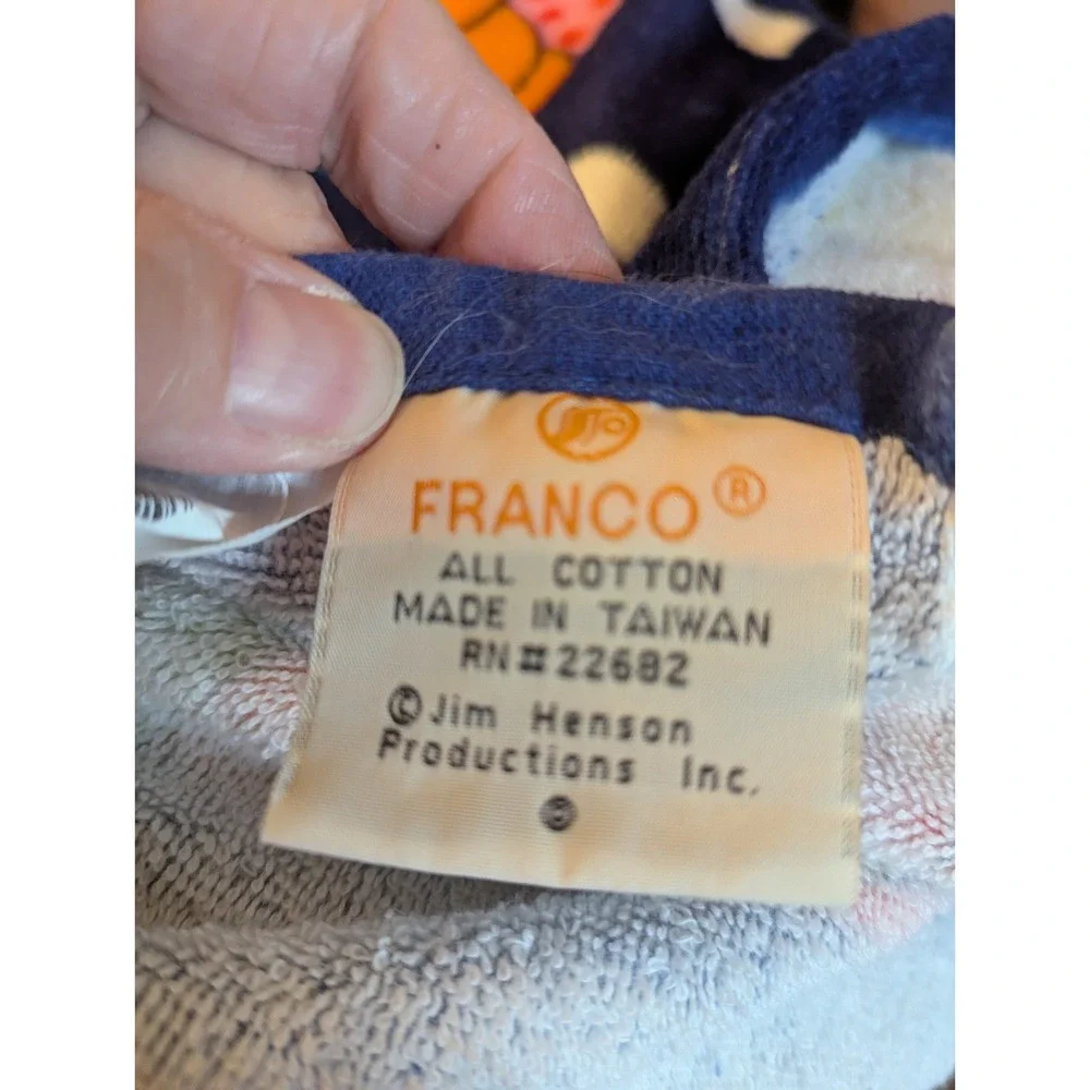 Vintage 1990's Franco Big Bird & Friends Sesame Street Beach Towel USA